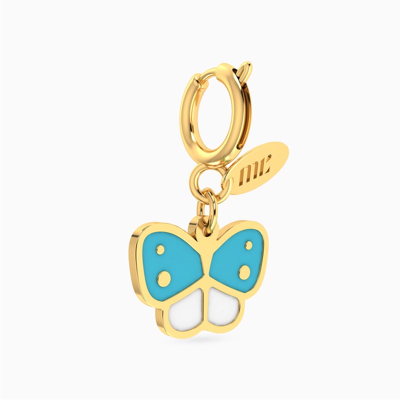 Miss L' by L'azurde Kids Butterfly Enamel Coated Charm in 14K Gold - Image 4